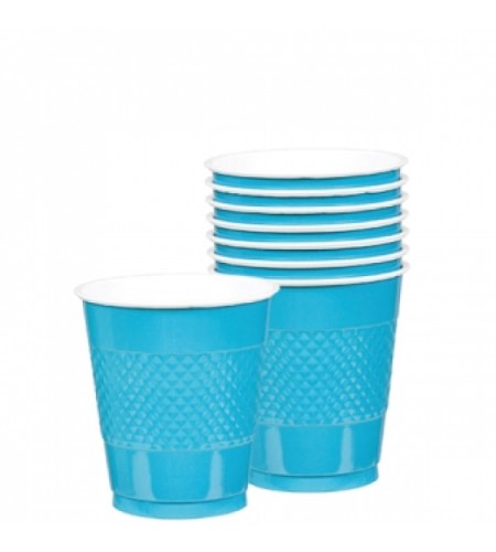 Copo Liso Plást. - Azul Caribe